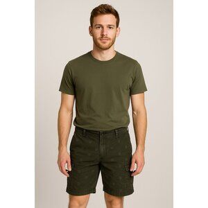 Men’s Military Style Black Skull Cargo Shorts – Parts Surplus Apparel – Size 40